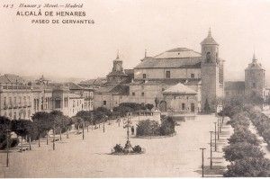 La Plaza de Cervantes en 1910 - vista hacia el sur (tarjeta postal)