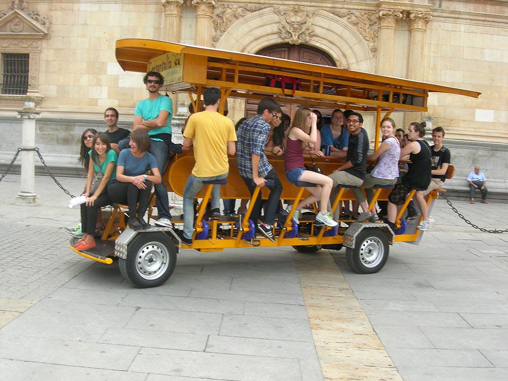 Estudiantes de Estados Unidos en nuestro bicibús